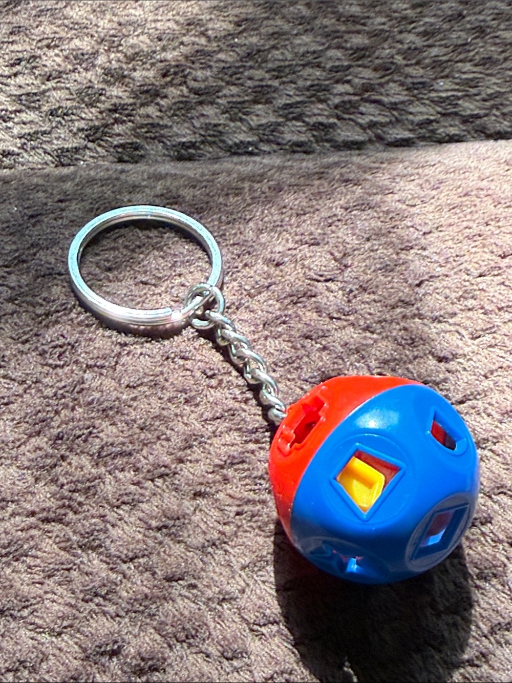Vintage Tupperware Shape-O Ball Keychain Miniature Replica Educational Toy